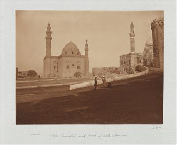 (BRAUN & CIE) Folio containing 20 picturesque photographs of Cairo, including the Tombs of the Caliphs and Mamelucks, and interior and